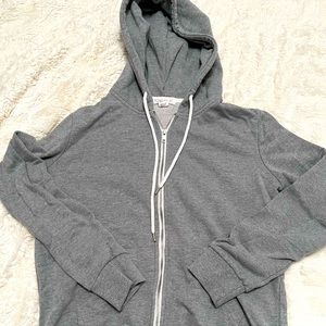 Grey zip up hoodie